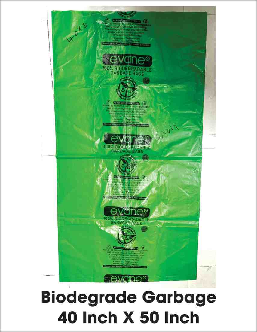 Biodegradable Garbage Bag Green 40X50  ( In 1 KG Aprox 8 Pcs)