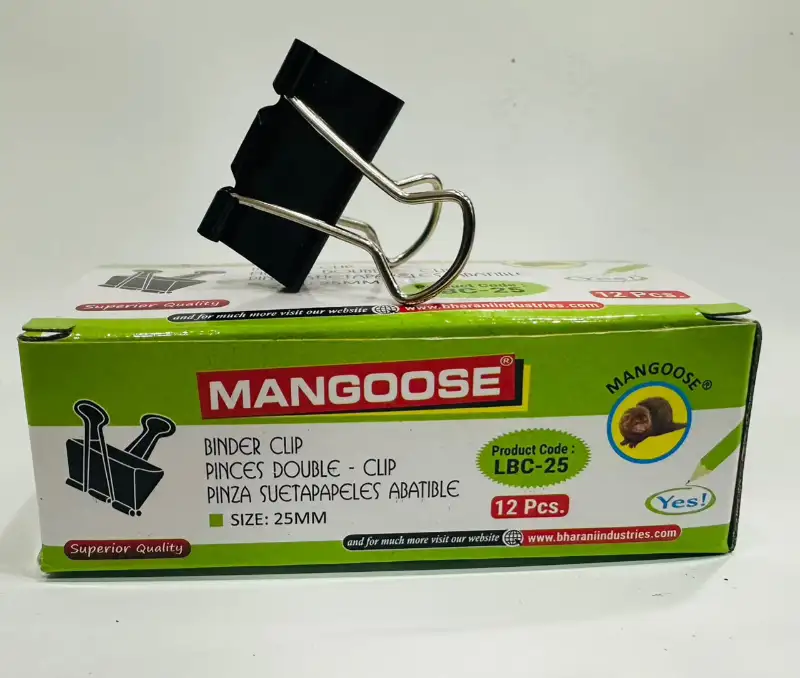 Binder Clip 25 MM ( In 1 Pkt - 12 Pcs)