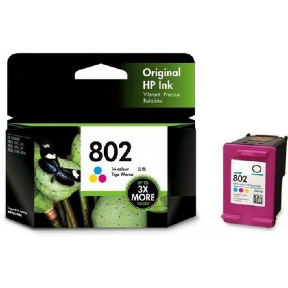 HP 802 Tri-Color Pack, Inkjet